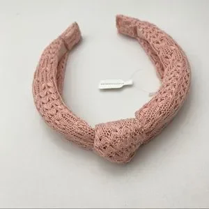 Anthropologie Effie Knotted Rose Knit Headband KNITTING PATTERNS: Rose Garden Collection /knit Hat, Cowl  main image 4